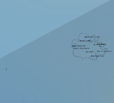 Map of the average cloud coverage across Antigua and Barbuda for the solar eclipse of 02/26/1998