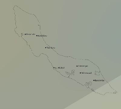 Map of the average cloud coverage across Curaçao for the solar eclipse of 02/26/1998