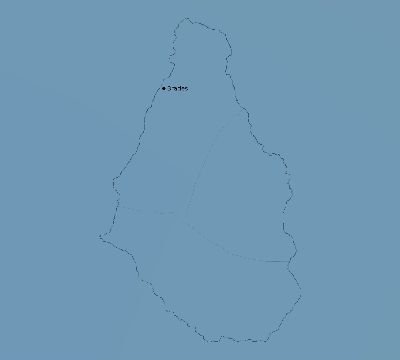 Map of the average cloud coverage across Montserrat for the solar eclipse of 02/26/1998