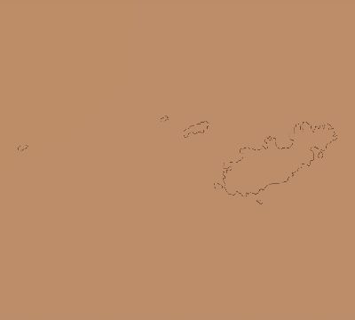 Map of the average cloud coverage across Guernsey for the solar eclipse of 08/11/1999