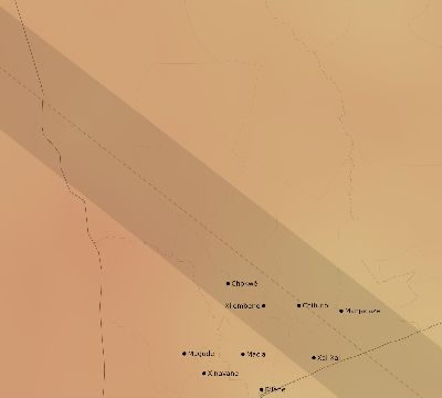 Map of the average cloud coverage across Mozambique for the solar eclipse of 12/04/2002