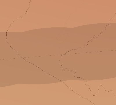 Map of the average cloud coverage across Costa Rica for the solar eclipse of 04/08/2005