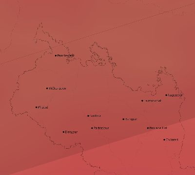 Map of the average cloud coverage across Bangladesh for the solar eclipse of 07/22/2009