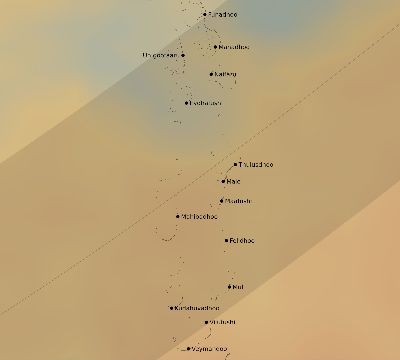 Map of the average cloud coverage across Maldives for the solar eclipse of 01/15/2010