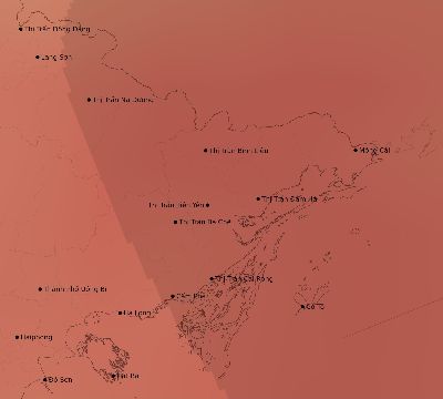 Map of the average cloud coverage across Vietnam for the solar eclipse of 05/20/2012