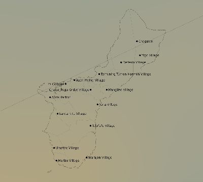 Map of the average cloud coverage across Guam for the solar eclipse of 12/26/2019