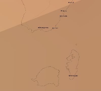 Map of the average cloud coverage across Philippines for the solar eclipse of 12/26/2019
