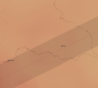 Map of the average cloud coverage across Central African Republic for the solar eclipse of 06/21/2020