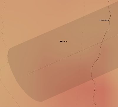 Map of the average cloud coverage across Republic of the Congo for the solar eclipse of 06/21/2020