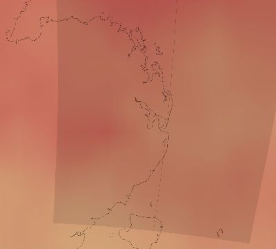 Map of the average cloud coverage across Russia for the solar eclipse of 08/12/2026