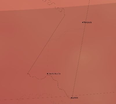 Map of the average cloud coverage across Colombia for the solar eclipse of 01/26/2028
