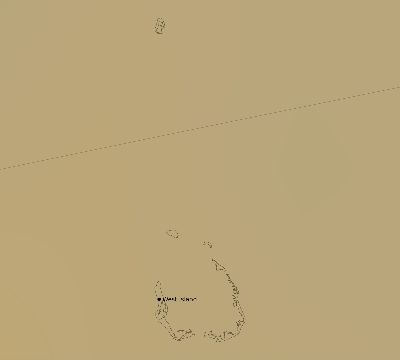 Map of the average cloud coverage across Cocos (Keeling) Islands for the solar eclipse of 07/22/2028