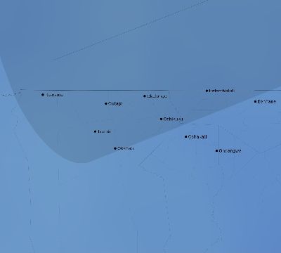 Map of the average cloud coverage across Namibia for the solar eclipse of 05/21/2031