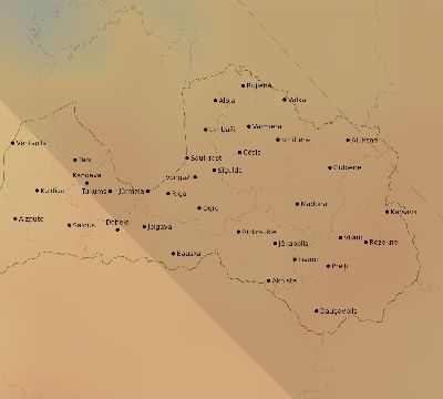 Map of the average cloud coverage across Latvia for the solar eclipse of 06/21/2039