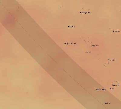 Map of the average cloud coverage across Marshall Islands for the solar eclipse of 10/25/2041
