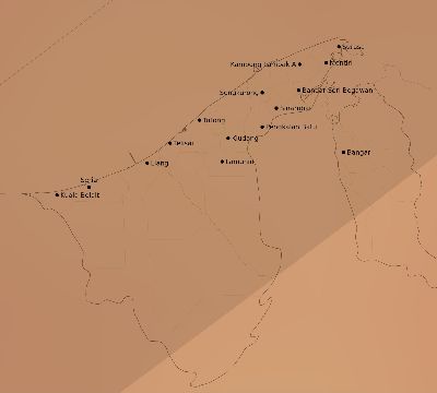 Map of the average cloud coverage across Brunei for the solar eclipse of 04/20/2042