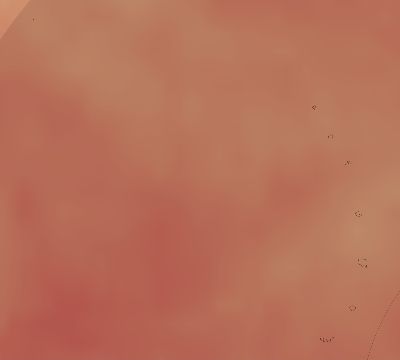 Map of the average cloud coverage across South Georgia for the solar eclipse of 02/28/2044