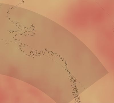 Map of the average cloud coverage across Greenland for the solar eclipse of 08/23/2044