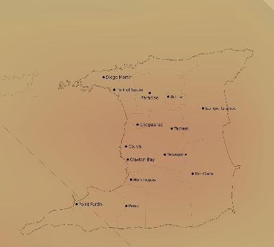 Map of the average cloud coverage across Trinidad and Tobago for the solar eclipse of 08/12/2045