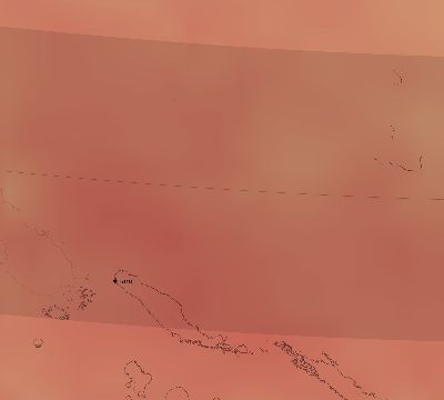 Map of the average cloud coverage across Solomon Islands for the solar eclipse of 02/05/2046