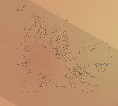 Map of the average cloud coverage across French Southern and Antarctic Lands for the solar eclipse of 08/02/2046