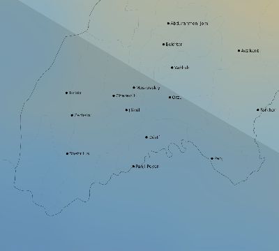 Map of the average cloud coverage across Tajikistan for the solar eclipse of 06/11/2048