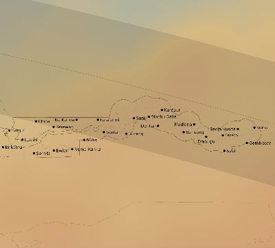 Map of the average cloud coverage across Gambia for the solar eclipse of 05/31/2049