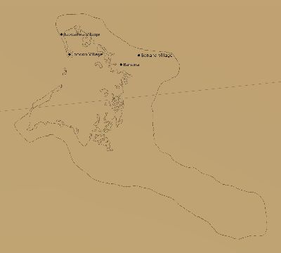 Map of the average cloud coverage across Kiribati for the solar eclipse of 03/30/2052