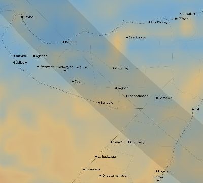 Map of the average cloud coverage across Somalia for the solar eclipse of 11/05/2059