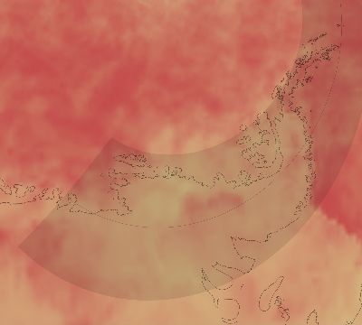 Map of the average cloud coverage across Antarctica for the solar eclipse of 10/13/2061