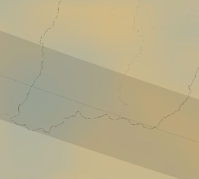 Map of the average cloud coverage across French Guiana for the solar eclipse of 09/23/2071