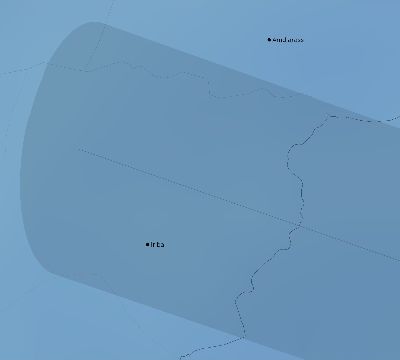 Map of the average cloud coverage across Chad for the solar eclipse of 01/27/2074
