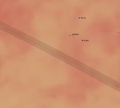 Map of the average cloud coverage across Micronesia for the solar eclipse of 07/24/2074