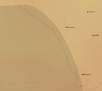 Map of the average cloud coverage across Chad for the solar eclipse of 03/10/2081