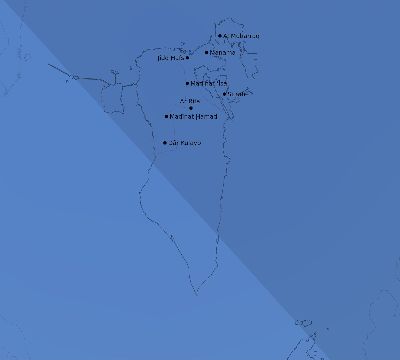 Map of the average cloud coverage across Bahrain for the solar eclipse of 09/03/2081