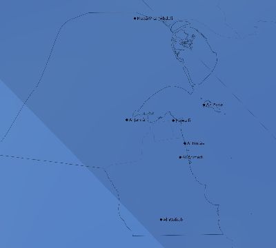 Map of the average cloud coverage across Kuwait for the solar eclipse of 09/03/2081