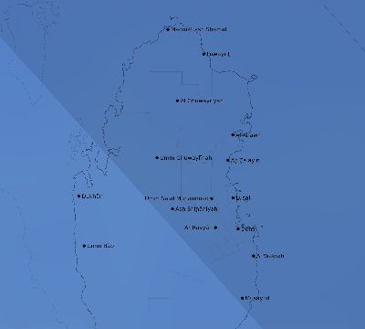 Map of the average cloud coverage across Qatar for the solar eclipse of 09/03/2081