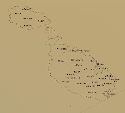 Map of the average cloud coverage across Malta for the solar eclipse of 04/21/2088