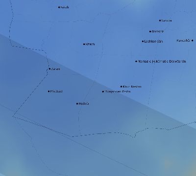 Map of the average cloud coverage across Afghanistan for the solar eclipse of 07/23/2093