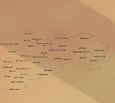 Map of the average cloud coverage across Slovakia for the solar eclipse of 07/23/2093