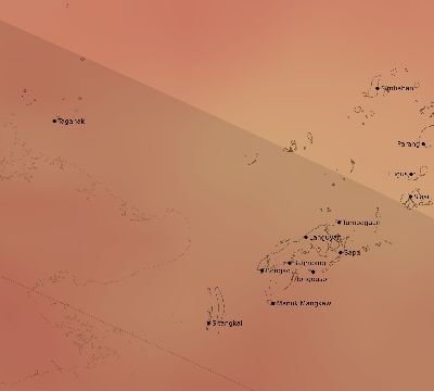 Map of the average cloud coverage across Philippines for the solar eclipse of 11/15/2096