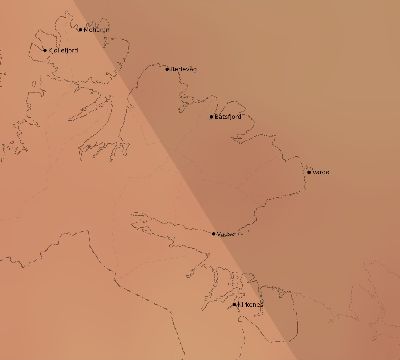 Map of the average cloud coverage across Norway for the solar eclipse of 05/11/2097