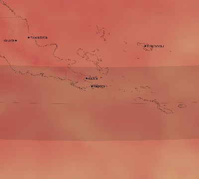 Map of the average cloud coverage across Papua New Guinea for the solar eclipse of 03/10/2100