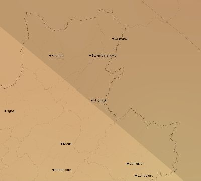 Map of the average cloud coverage across Burundi for the solar eclipse of 09/04/2100