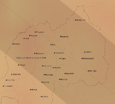 Map of the average cloud coverage across Rwanda for the solar eclipse of 09/04/2100