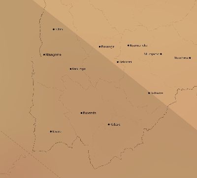 Map of the average cloud coverage across Uganda for the solar eclipse of 09/04/2100