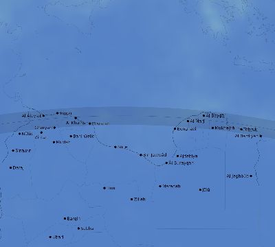Map of the average cloud coverage across Libya for the solar eclipse of 07/04/2103