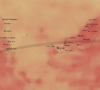 Map of the average cloud coverage across Malaysia for the solar eclipse of 04/23/2107