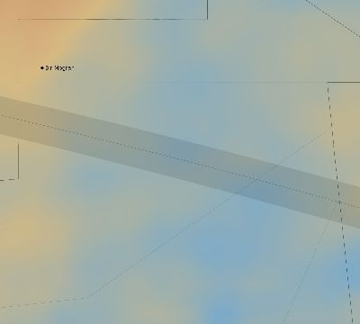 Map of the average cloud coverage across Mauritania for the solar eclipse of 10/16/2107