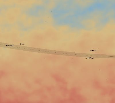 Map of the average cloud coverage across Micronesia for the solar eclipse of 02/18/2110